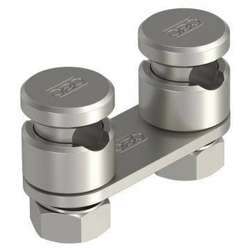 Forbinder Rd 8-10 mm, 2-dobbel med trykkbrakett