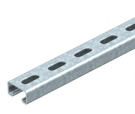 Monteringsskinne MS4121, slisse 22 mm, FT, hullet 500 | 41 | 21 | 2 | Varmgalvanisert (dypp)