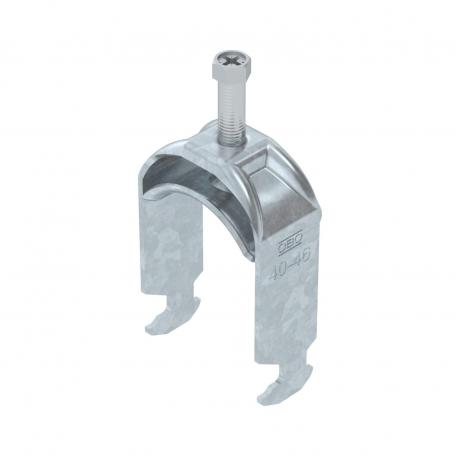 Bøyleklemme 2056 H-fot, enkel, med trykkbrakett av metall, FT 40 | 46 | 5