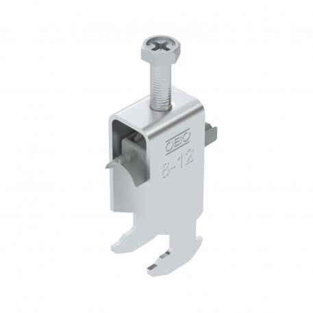 Bøyleklammer, 2056 H-fot, dobbel, med trykkbrakett av plast, AI 8 | 12 | 2