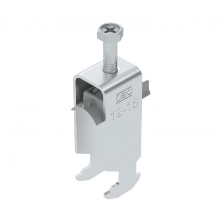 Bøyleklammer, 2056 H-fot, dobbel, med trykkbrakett av plast, AI 12 | 16 | 2