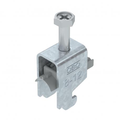 Bøyleklammer, 2056 N-fot, enkel, med trykkbrakett av plast, FT 8 | 12 | 3