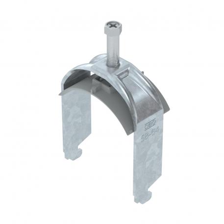 Bøyleklammer, 2056 N-fot, enkel, med trykkbrakett av plast, FT 58 | 64 | 5