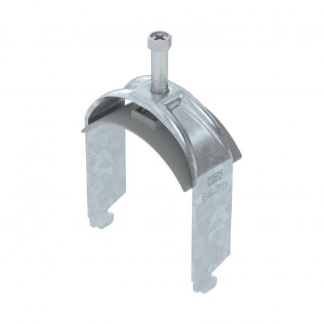 Bøyleklammer, 2056 N-fot, enkel, med trykkbrakett av plast, FT 64 | 70 | 5