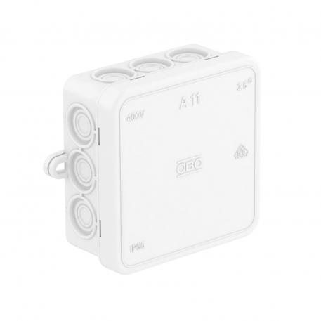 Kabelforgreningsboks A 11 75x75x35 | 12 | IP55 | ren hvit; RAL 9010