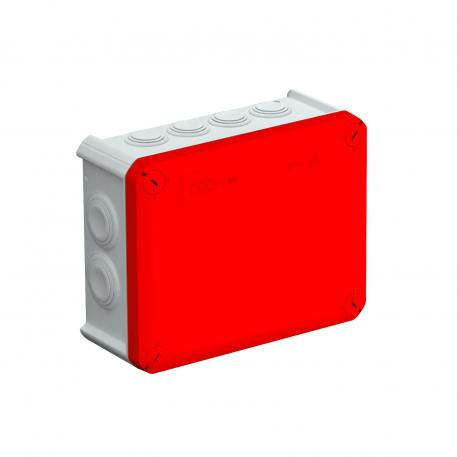 Kabelforgreningsboks T 160, innstikkstetning 176x135x67 | 12 | IP66 | grå / rød