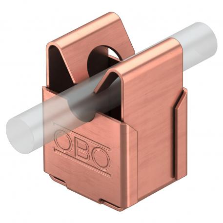 Ledningsholder for Rd 8 mm, gjennomgang Ø 7 mm kobberbelagt