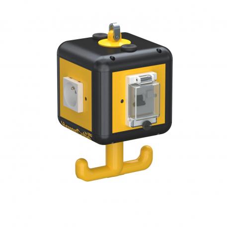 HoverCube VH-4, med FI/LS, 2 x jordet-stikkontakt  |  |  | FI med IFN 0,03 A (standard) | grafittsvart; RAL 9011